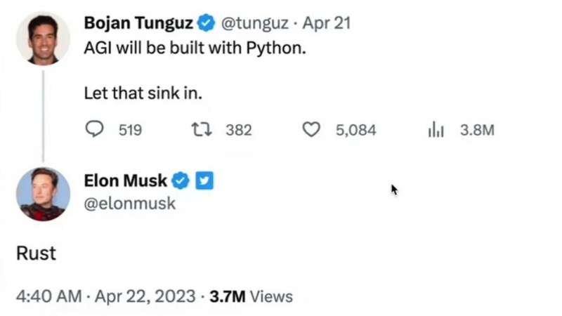 Elon Musk sees Rust